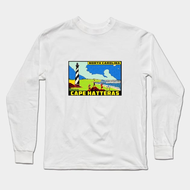 Cape Hatteras North Carolina Lighthouse Outer Banks OBX Long Sleeve T-Shirt by DD2019